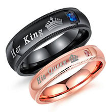 Your Queen and Your King Couple for lovers ring gift 2024 - buy cheap