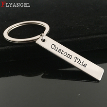 Custom Engraved Name, Date, Sentence, Words Keychain For Couples Boyfriend Girlfriend Valentine Gift Women Men Jewelry Keyring 2024 - buy cheap