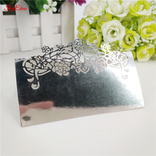 50pcs Laser Cut  Hollow Table name Place Card Floral Seat Card Wedding Table Decoration For Wedding Party Birthday Invitation 7z 2024 - buy cheap