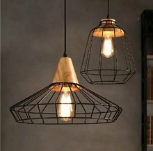 Loft Style Wood Droplight Edison Pendant Light Fixtures Vintage Industrial Lighting For Dining Room Antique Hanging Lamp 2024 - buy cheap