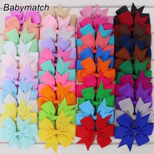 Babymatch 100 шт./лот бутик 3 ''Grosgrain ленты волосы луки с зажимом Обувь для девочек Вертушка Луки Шпильки Женские аксессуары для волос 2024 - купить недорого