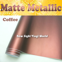 Высококачественная кофейная коричневая атласная металлическая пленка, атласная металлическая кофейная пленка, рулон, без воздуха 2024 - купить недорого