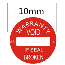 5000 шт./лот гарантийная этикетка, наклейка Void If Seal Broken, диаметр 1 см, бесплатная доставка 2024 - купить недорого
