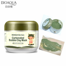 Bioaqua máscara de aço bolha carbonada de porco pequeno, 100g, esbranqueadora, hidratação, tratamento antienvelhecimento para dormir 2024 - compre barato