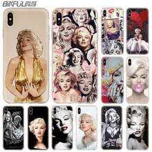 Funda suave para iPhone 11 Pro X XS Max XR 6 6S 7 8 Plus 5 4S SE Sexy Marilyn Monroe restaurando maneras antiguas Coque 2024 - compra barato
