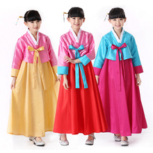 Blouse + Skirt 120-150cm Children Hanbok Dress Girl Korean Hanbok Costume Kids Korean Traditional Dance Costume Stage Cosplay 89 2024 - buy cheap