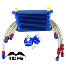 Oferta especial oferta especial MOFE de aluminio 15 filas AN10 enfriador de aceite de motor Kit con filtro de aceite Kit de reubicación 2024 - compra barato