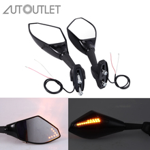 AUTOUTLET Led Intergrated Turn Signal Side Mirrors For Kawasaki Ninja 300 250r Zx-6r Zx10r A Pair Of Integrated Side Mirrors 2024 - buy cheap
