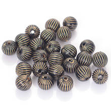 Miasol 100 Pcs 10mm Plating Acrylic Vintage Retro Ethnic Stripe Round Antique Design Spacers Beads For Diy Jewelry Making 2024 - buy cheap