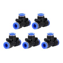 5Pcs 3 Way T shaped Pneumatic Connector 6mm 8mm 10mm 12mm OD Hose Tube Push In Air Gas Fitting Quick Fittings Connector Adapter 2024 - buy cheap