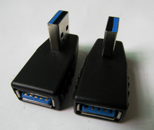 1 pair black USB 3.0 A Female to Male 90 left + right Angle Degree Adapter Jack Coupler Connector plug For Notebook Laptop etc. 2024 - buy cheap