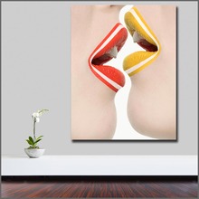 Impresión de gran tamaño de moda pintura al óleo labios dulces II arte de pared lienzo impresiones imágenes para sala de estar y dormitorio sin marco 2024 - compra barato