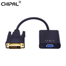 CHIPAL 10pcs HD 1080P 25Pin Male to 15Pin Female DVI-D to VGA Adapter Cable HDTV Converter for PC Computer to Monitor Display 2024 - buy cheap