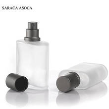 20pcs/lot 30ml 35ml Silver Gray Gold Cap Frosted Glass Spray Perfume Bottle Glass Automizer Refillable Bottles Big Capacity 2024 - buy cheap