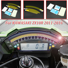 Zx10r moto cluster scratch proteção filme instrumento dashboard capa guarda tpu blu-ray para kawasaki 2011-2016 zx10r 2024 - compre barato