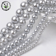 Hilo de cuentas redondas para joyería DIY, perlas de vidrio teñido de 10 hebras, 4 ~ 12mm de diámetro, agujero: 1mm, alrededor de 70 ~ 216 Uds./hilo 2024 - compra barato