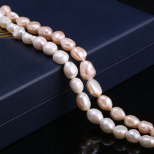 Abalorios de perlas cultivadas en agua dulce, abalorios de estilo libre, Natural, DIY, para fabricación de joyería, hilo de 15 pulgadas, tamaño 9mm-10mm 2024 - compra barato