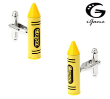 Запонки-карандаши iGame желтого цвета, новинка, дизайн карандаша, бесплатная доставка 2024 - купить недорого