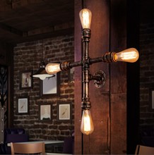 Accesorios de iluminación de Pared Industrial Vintage para el hogar, candelabro de estilo nórdico para Loft, Lámpara con diseño de perno, Edison 2024 - compra barato