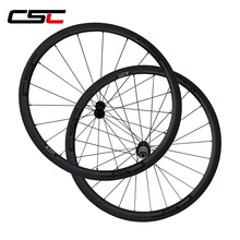 CSC 23mm width Ceramic Bearing carbon wheels,38mm tubular carbon fiber bike wheels 1190g only 2024 - buy cheap