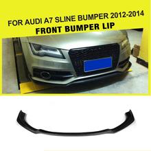 Carbon Fiber / FRP Front Bumper Lip Spoiler Splitters for Audi S7 A7 S-line 2012 2013 2014 2015 Car-Styling 2024 - buy cheap