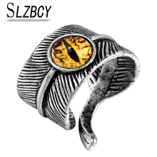 Винтажные кольца SLZBCY Стразы в виде листьев для женщин и мужчин, ретро геометрическое серебряное кольцо на палец, модные ювелирные изделия, подарки 2018 2024 - купить недорого