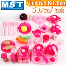 30PCS Kitchen Pretend Play Toys Kitchen Food Toys Set Plastic Simulation Cutting Fruit and Vegetable Toys for Children Kids Gift 2024 - buy cheap