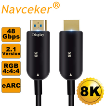 Cable de HDMI 2,1 de fibra óptica macho a macho, Cable de HDMI 2,1 de 8K, 48gbps, 4K @ 2020Hz, 120 HDMI, HDMI 2,1 UHD, 5m, 10m para Monitor, 2,1 2024 - compra barato
