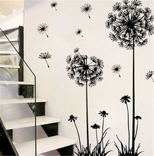 Vinil removível citação diy 3d dandelion adesivo de parede decalque mural decoração do quarto casa 2024 - compre barato