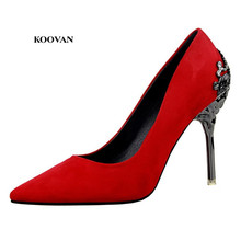 Koovan Women's Pumps 2020 New Women Shoes With High Heeled Ladies Shoes 9.5cm High Sexy Heel Shoe For Girls 2024 - buy cheap