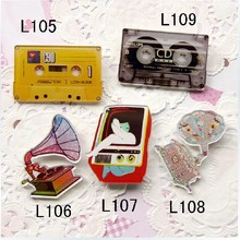 (MIN MIX ORDER IS $10--Free shipping)New arrival 2013 HARAJUKU badge brooch tape cd tv machine graphophone fashion show  B006 2024 - buy cheap