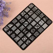 1PC 14.5x10.5cm Flower Design Plate Polish Stamping Manicure Image Nail Art Image Konad Print Stamp Stamping Manicure Template 2024 - buy cheap