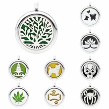 Tree of life Diffuser necklace Perfume essential oil Diffuser locket  25mm Aroma pendant necklace jewelry 1 pad random as gift 2024 - buy cheap