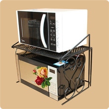 Iron Microwave Oven Shelf Multipurpose Rack With Double Layers Kitchen Storage Bathroom Organizer ZA4635 2024 - buy cheap