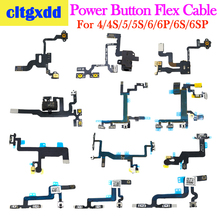 Cltgxdd-Botón de volumen para iPhone 4, 4S, 5, 5S, 5C, 6, 6S Plus, botón de encendido y apagado, Cable flexible, piezas de repuesto 2024 - compra barato