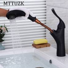 MTTUZK Oil Rubbed  Brashed Bronze Pull Out Faucet Basin Faucet Kitchen Faucet Sink Mixer Faucet Hot Cold Mixer Taps Basin Crane 2024 - buy cheap