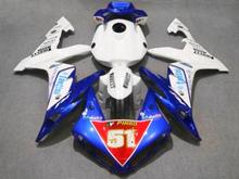 Inyección Kit de molde de carenado para YAMAHA YZFR1 04 05 06 YZF R1 2004, 2005 de 2006 YZF1000 ABS blanco azul juego de carenados + 7 regalos YZ51 2024 - compra barato