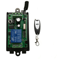 Sistema de segurança com controle remoto sem fio, receptor + transmissor, lâmpada para portas de garagem, cc 9v, 12v, 24v, 1 ch, 1ch, rf 2024 - compre barato