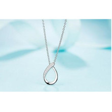 Moda zircon bowknot pingente colar para mulher jóias vintage banhado a prata meninas clavícula colar feminino acessórios 2024 - compre barato