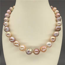 Free Shipping **18" Genuine Natural 12-13mm Purple Baroque Reborn Keshi pearl necklace 2024 - buy cheap