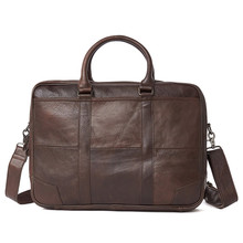 Nesitu Vintage Genuine Leather Black Coffee Office A4 Men Briefcases 14'' Laptop Portfolio Man Messenger Bags High Quality M6395 2024 - buy cheap