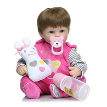 Кукла реборн силиконовая Реалистичная живая, виниловая мягкая игрушка для новорожденных, подарок на день рождения и Рождество, 40 см 2024 - купить недорого