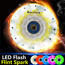 [LED and Spark] 85A LED Flash Shining Inline Skates Wheel, with 52 104 208 Flint Fire Stones Sparking Roller for SEBA IGOR HV HL 2024 - buy cheap