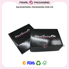 High Glossy Black Corrugated Hair Extensions Box, Custom Print Hair Packaging Box 500pcs Minimum Order Quantity 2024 - buy cheap