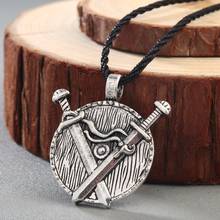 CHENGXUN Norse Men Viking Necklace Double Sword Victor's Knight Necklace Valknut Pendant Scandinavian Jewelry Pewter 2024 - buy cheap