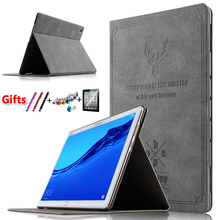 Capa de proteção para tablet huawei modelo mediapad m5 lite, com cobertura de couro, para tablet de 10.1" 2024 - compre barato