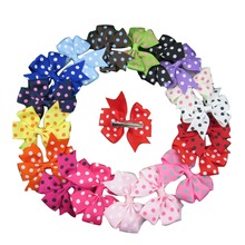 XIMA Wholesale Polka Dot  Ribbon Hair Ribbon Bows With Clip Kids Hair Clips Hair Accessories 2024 - buy cheap