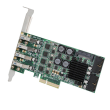 Tarjeta de expansión USB 3,0 PCI-E, Raiser de 8 puertos, tarjeta PCI Express de 19 pines, adaptador USB 3,0, conectores de alimentación SATA para cámara de servidor 2024 - compra barato