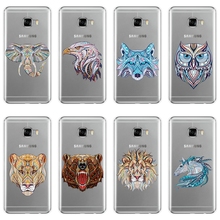 Capa traseira lobo urso tigre leão cavalo para samsung galaxy c5 c7 c9 pro capa de silicone macio para samsung galaxy c5 c7 c8 2024 - compre barato