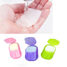 Portable Washing Slice Sheets Hand 1 Box Bath Travel Scented Foaming Paper Soap Travel Accessories free shipping 2024 - buy cheap